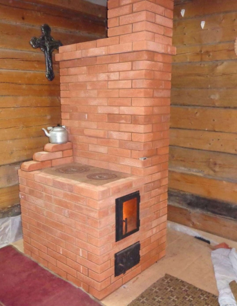 дровяная печь для дома из кирпича